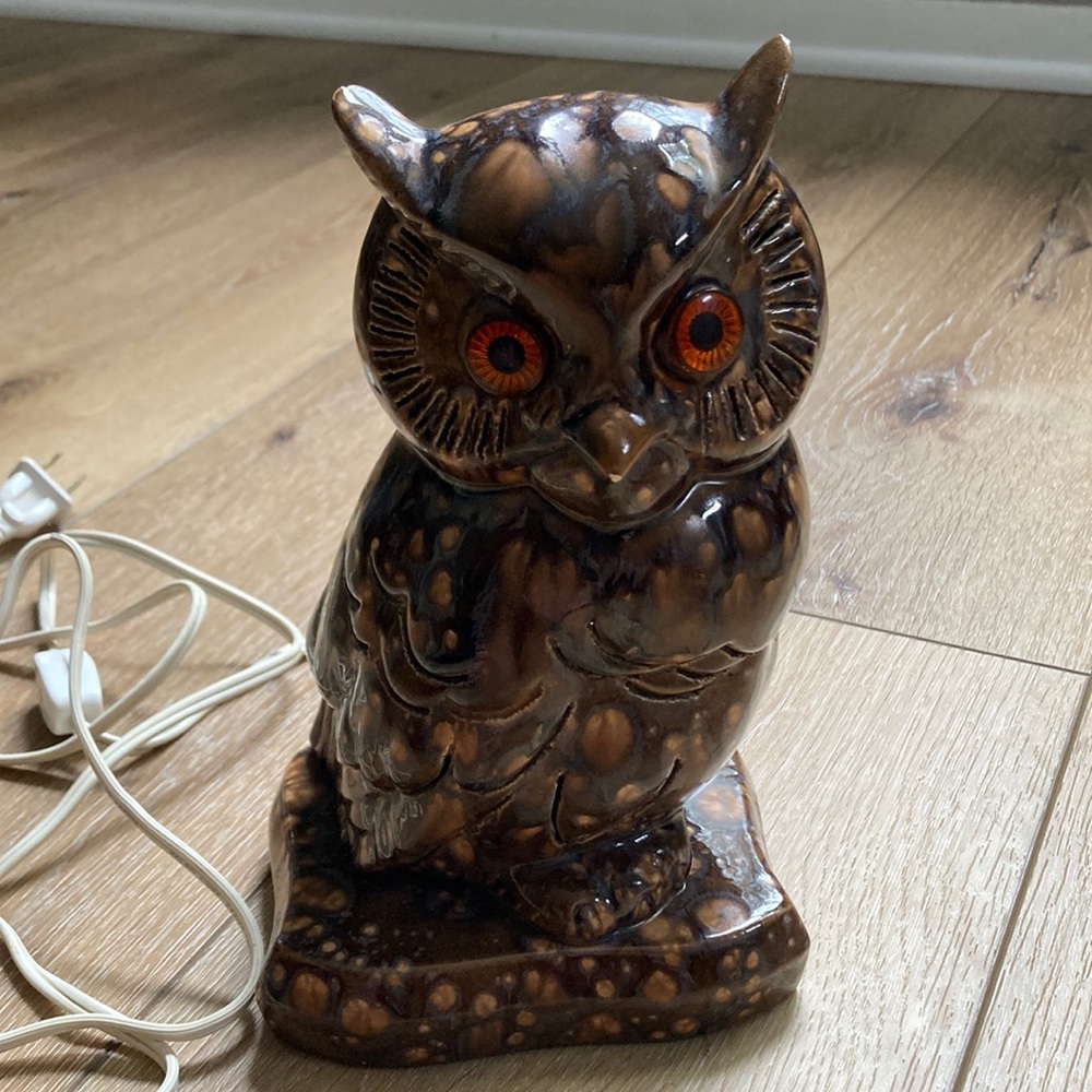 Vintage Owl Ceramic Figure McNees